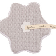 Koeka speendoekje wafel zilvergrijs/wit