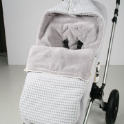 Koeka slaapzak wafel/teddy Oslo voor buggy silvergrey-softgrey