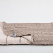Baby's only ledikantdeken kabel feston Kahki