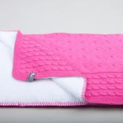 Baby's only wiegdeken kabel teddy Fuschia