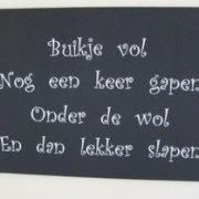 interieursticker buikje vol