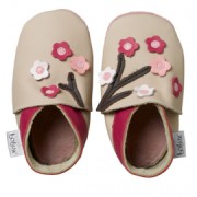 beige met bloemetjes