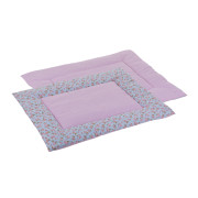 Little Dutch boxkleed lichtblauw met roosjes