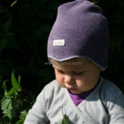 Koeka mutsje badstof aubergine