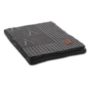 plaid Aran antraciet