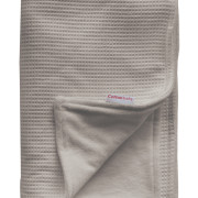 Cottonbaby wieg deken wafelstof gevoerd donkergrijs
