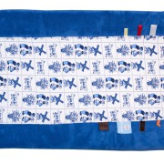 aankleedkussenhoes delftsblauw met labels