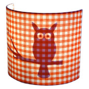 wandlamp uil oranje