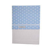 ledikant laken licht blauw met ster
