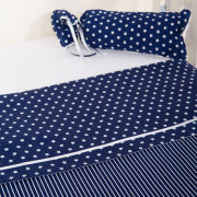 wieglaken blauw met witte ster