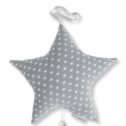 cottonbaby muziekdoos met sterren lichtgrijs