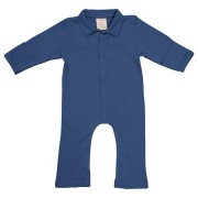 soft cobaltblauw slaappzakje koeka met polo kraag