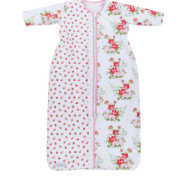 slaapzak winter wit met roosjes Little Dutch