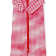 trappelzak ruit met mouw rood