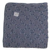 soft cobalt blauw ledikantdeken Koeka