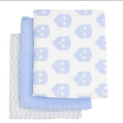 washandje blauw jollein hydrofiel uil jpg