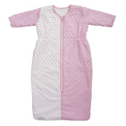0874 Slaapzak winter roze witte ster & wit roze ster