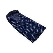 3011 Wikkeldoek Blauw witte ster - blauw witte streep