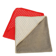 omslagdoek cottonbaby rood en zand