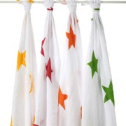 Aden en Anais 4-pack swaddling wraps - super star