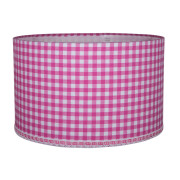 Hanglamp Little Dutch fuchsia ruit en kant Nika