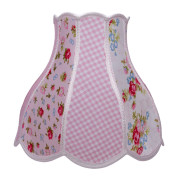 hanglamp roze ruitje en roosjes